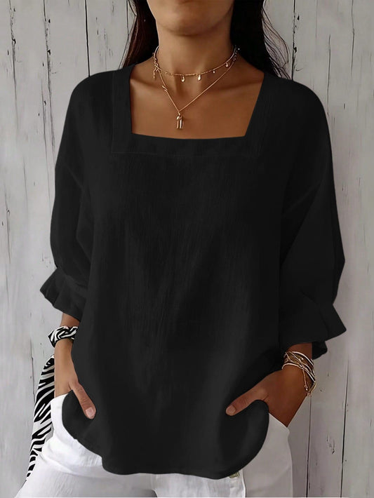 Sabrina - Relaxed Square Neckline Blouse