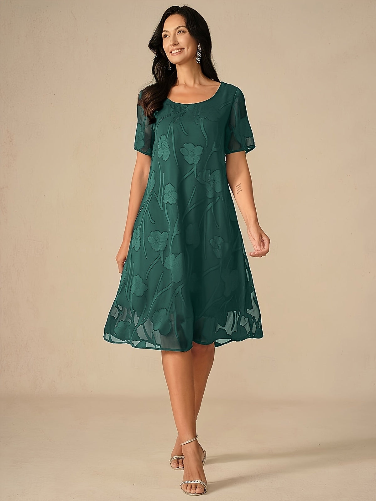 Zoe - Chiffon Knee-Length A-Line Dress