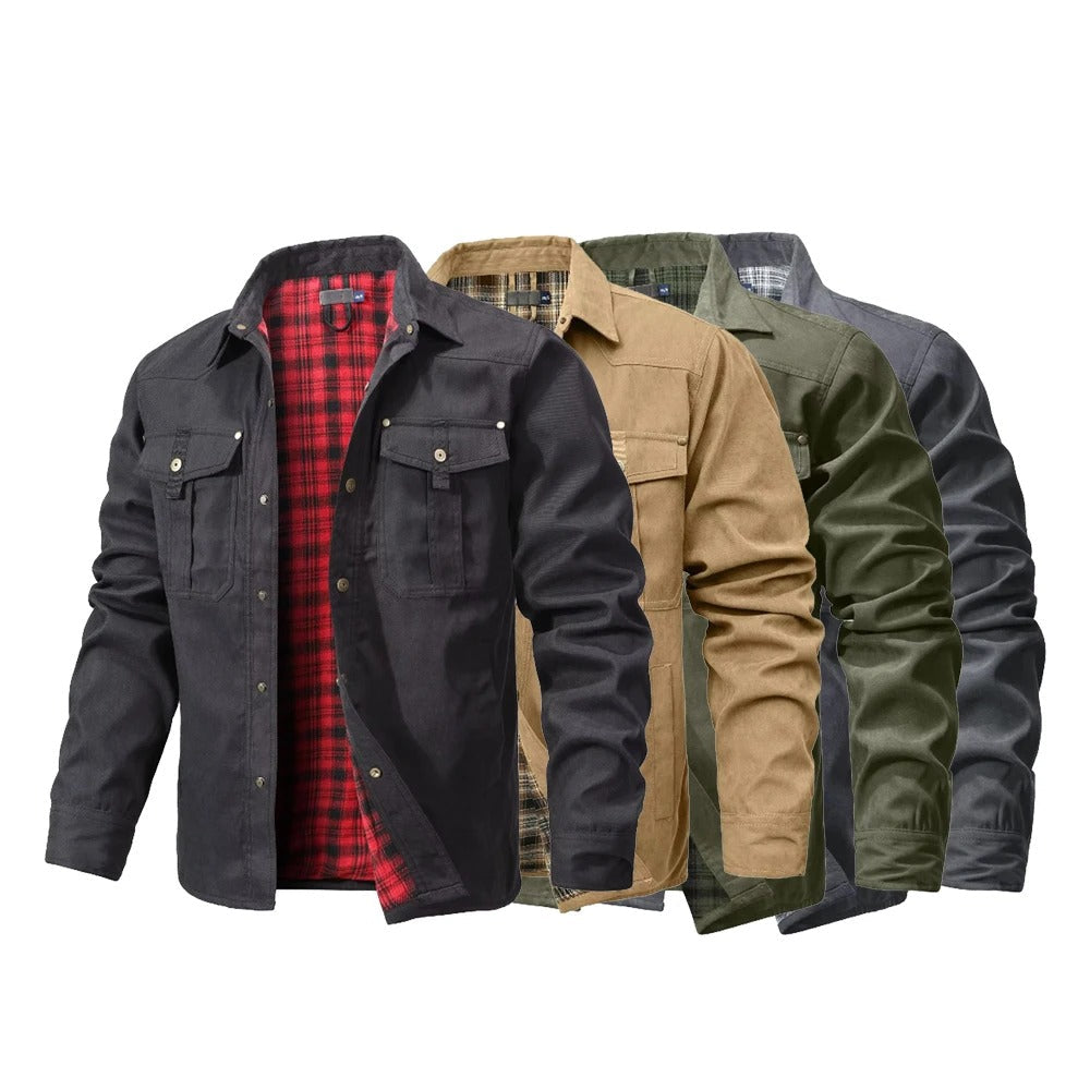 Aston - Casual Plaid Flannel Jacket