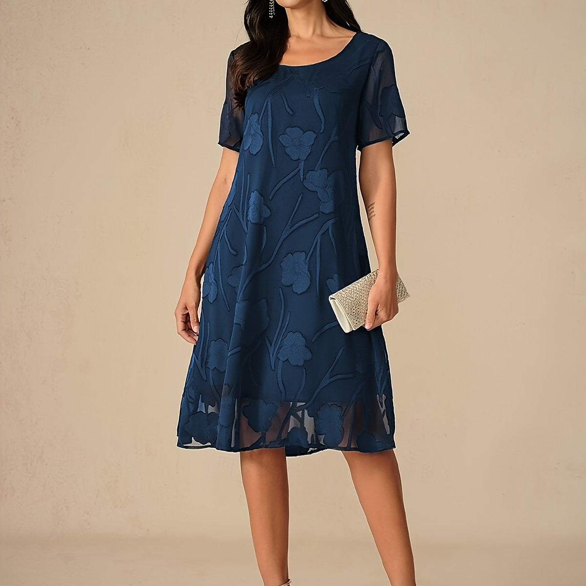 Zoe - Chiffon Knee-Length A-Line Dress