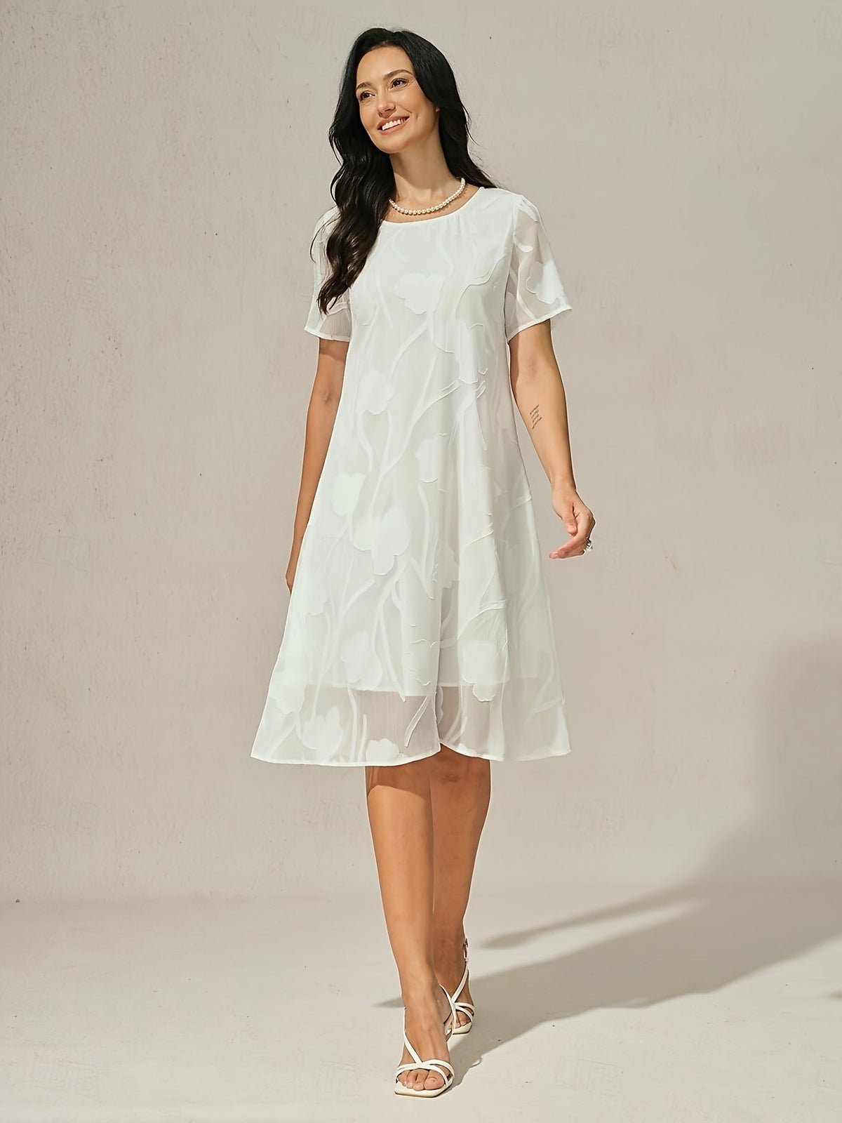 Zoe - Chiffon Knee-Length A-Line Dress