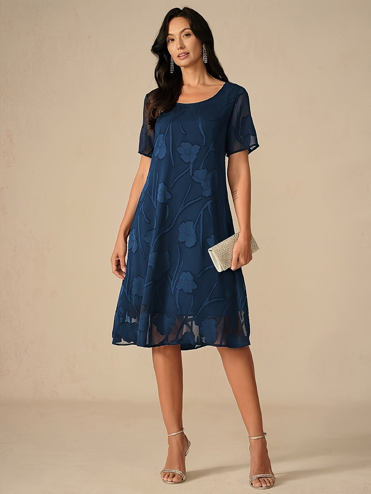 Zoe - Chiffon Knee-Length A-Line Dress