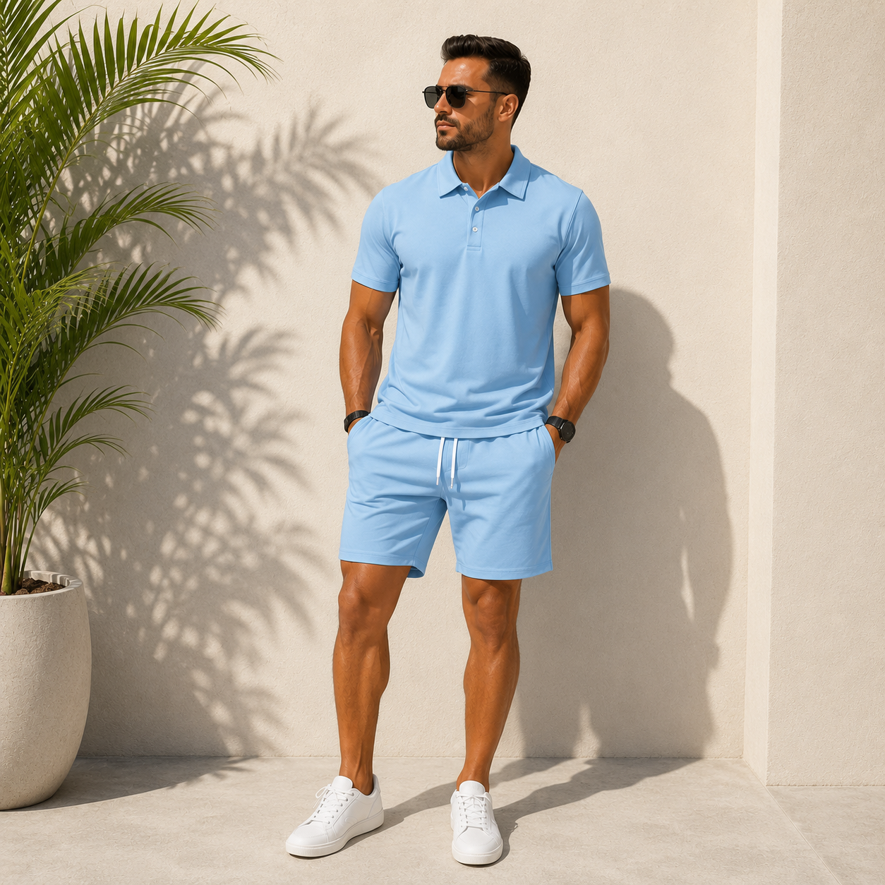 Enrique - Casual Polo and Shorts Set