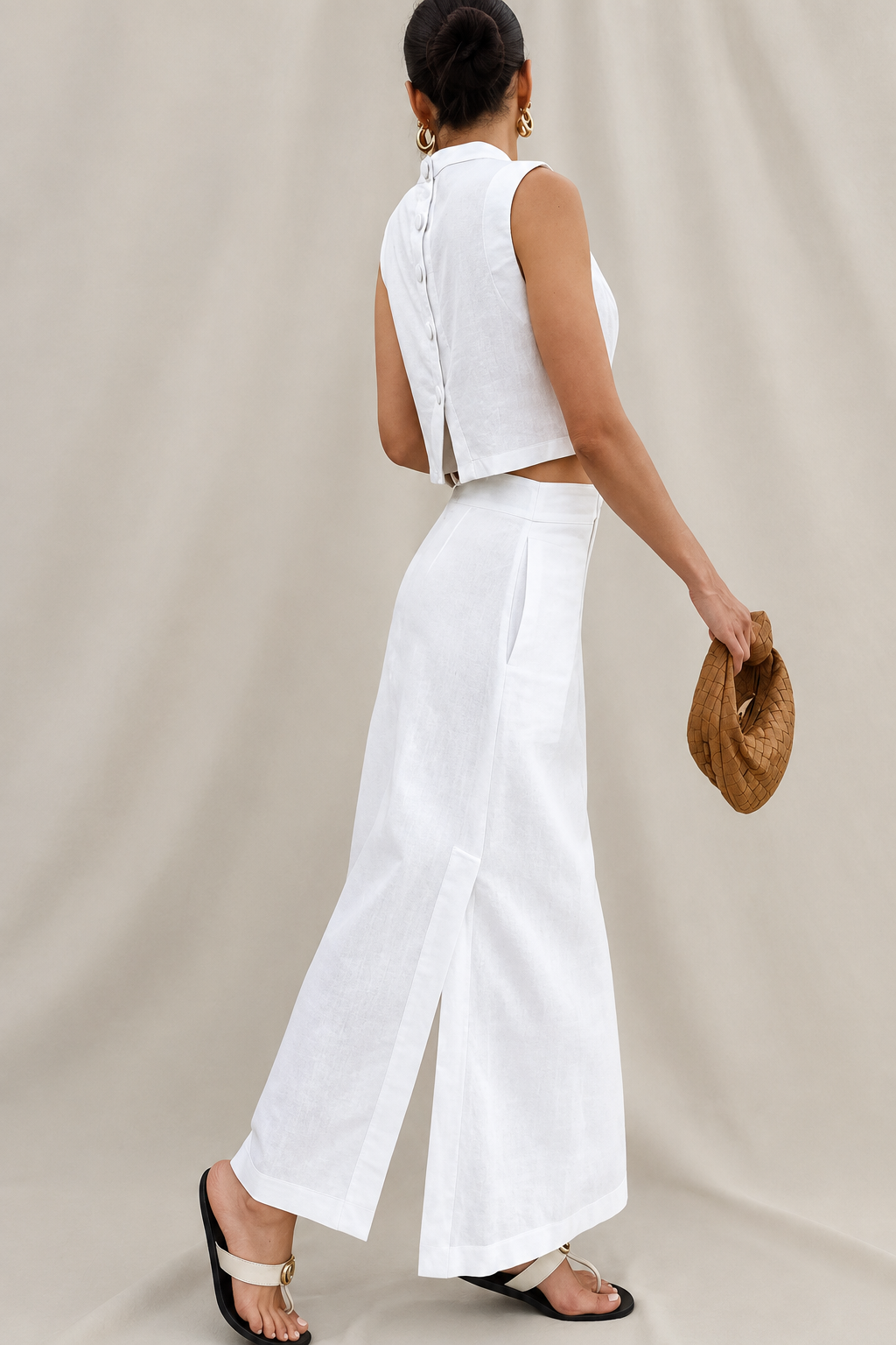 Brenna - White Tank Top & Maxi Skirt Two-Piece Set
