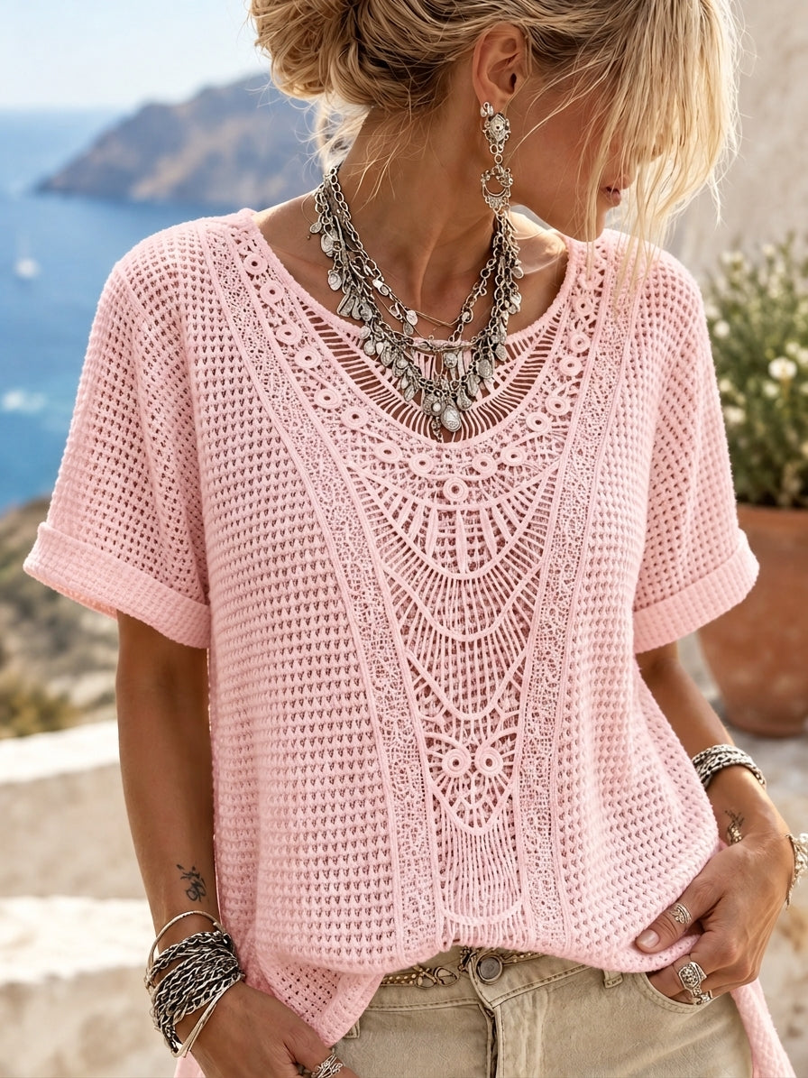 Brooklyn - Lace-Trim Blouse