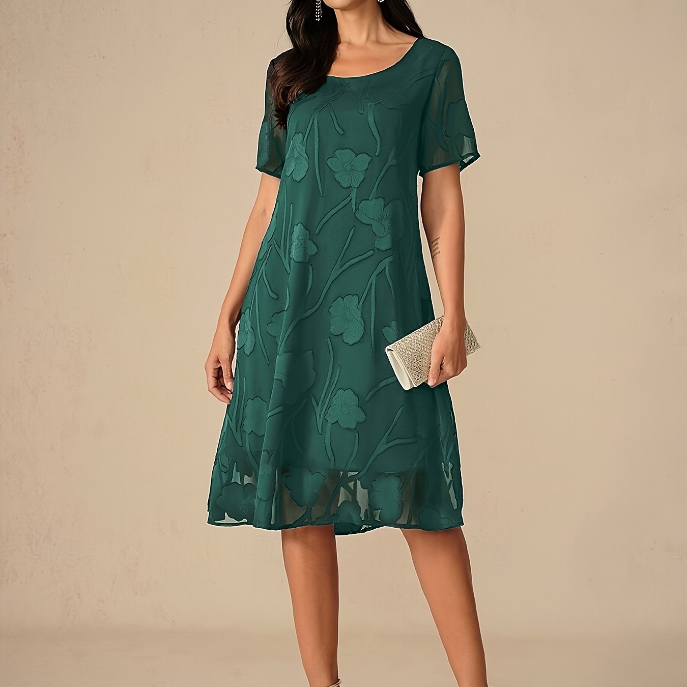 Zoe - Chiffon Knee-Length A-Line Dress
