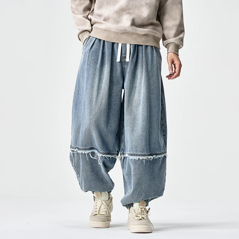Zula - Stylish Wide-Leg Denim Joggers