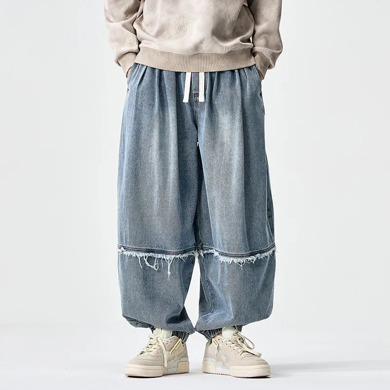 Zula - Stylish Wide-Leg Denim Joggers