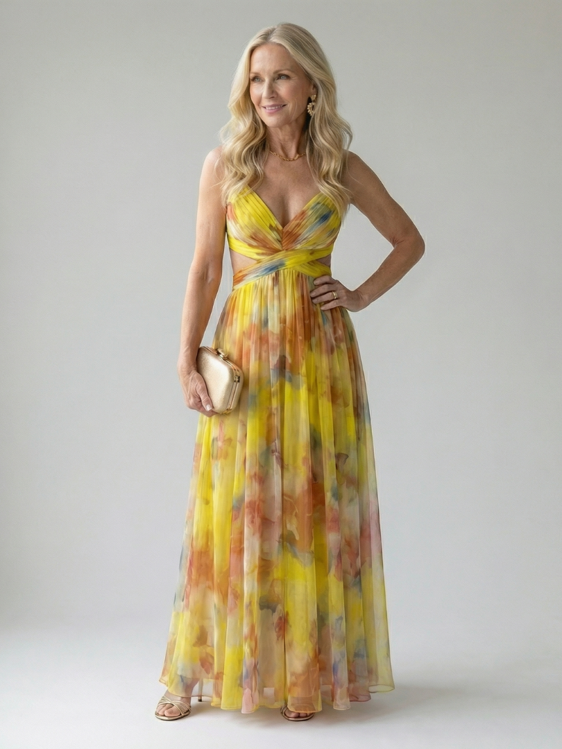 Ruth - Chic Chiffon Maxi Dress