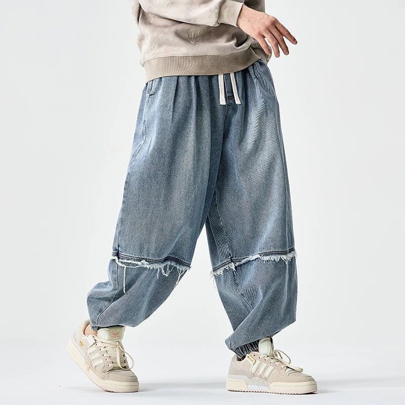 Zula - Stylish Wide-Leg Denim Joggers