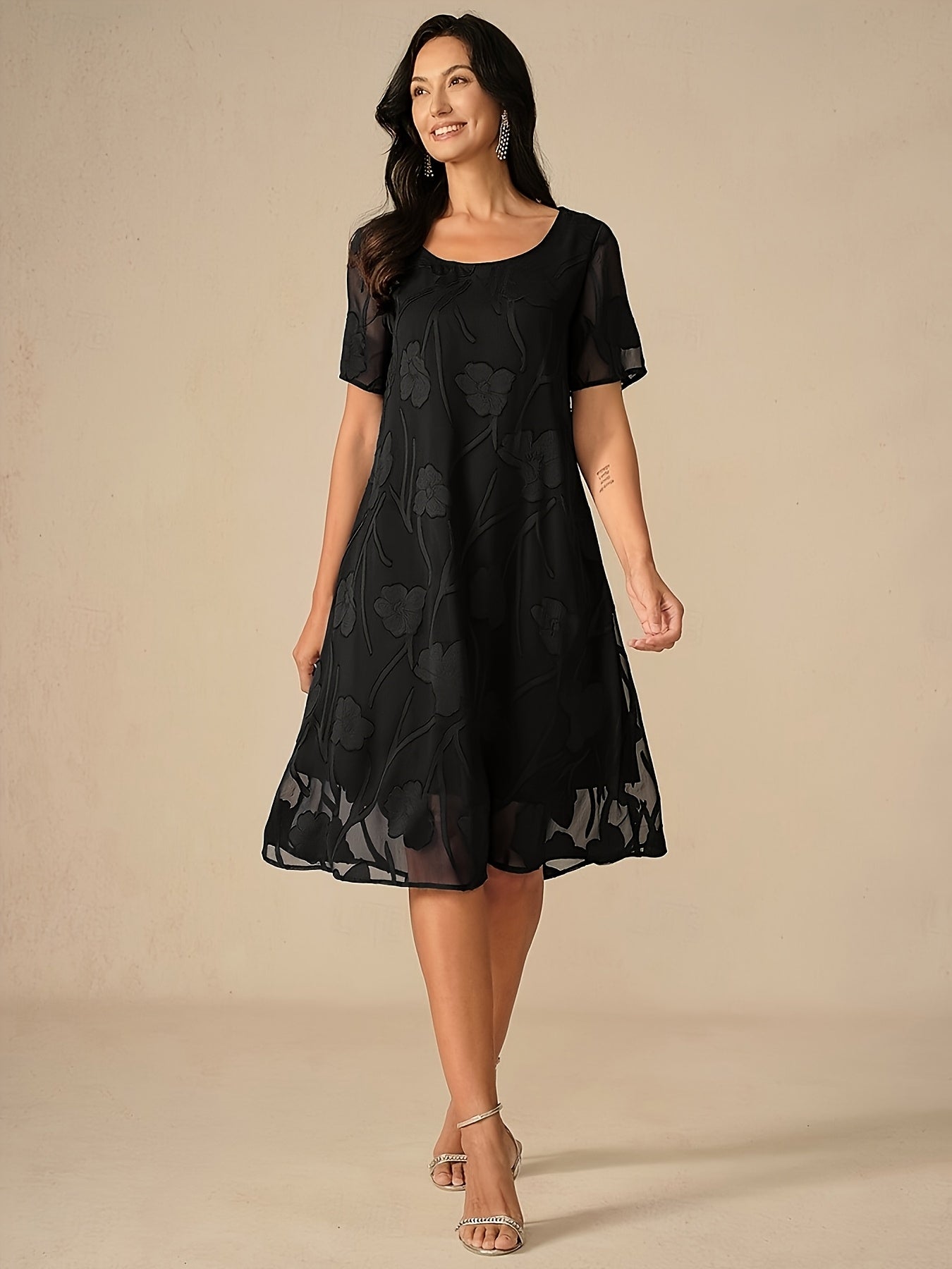 Zoe - Chiffon Knee-Length A-Line Dress