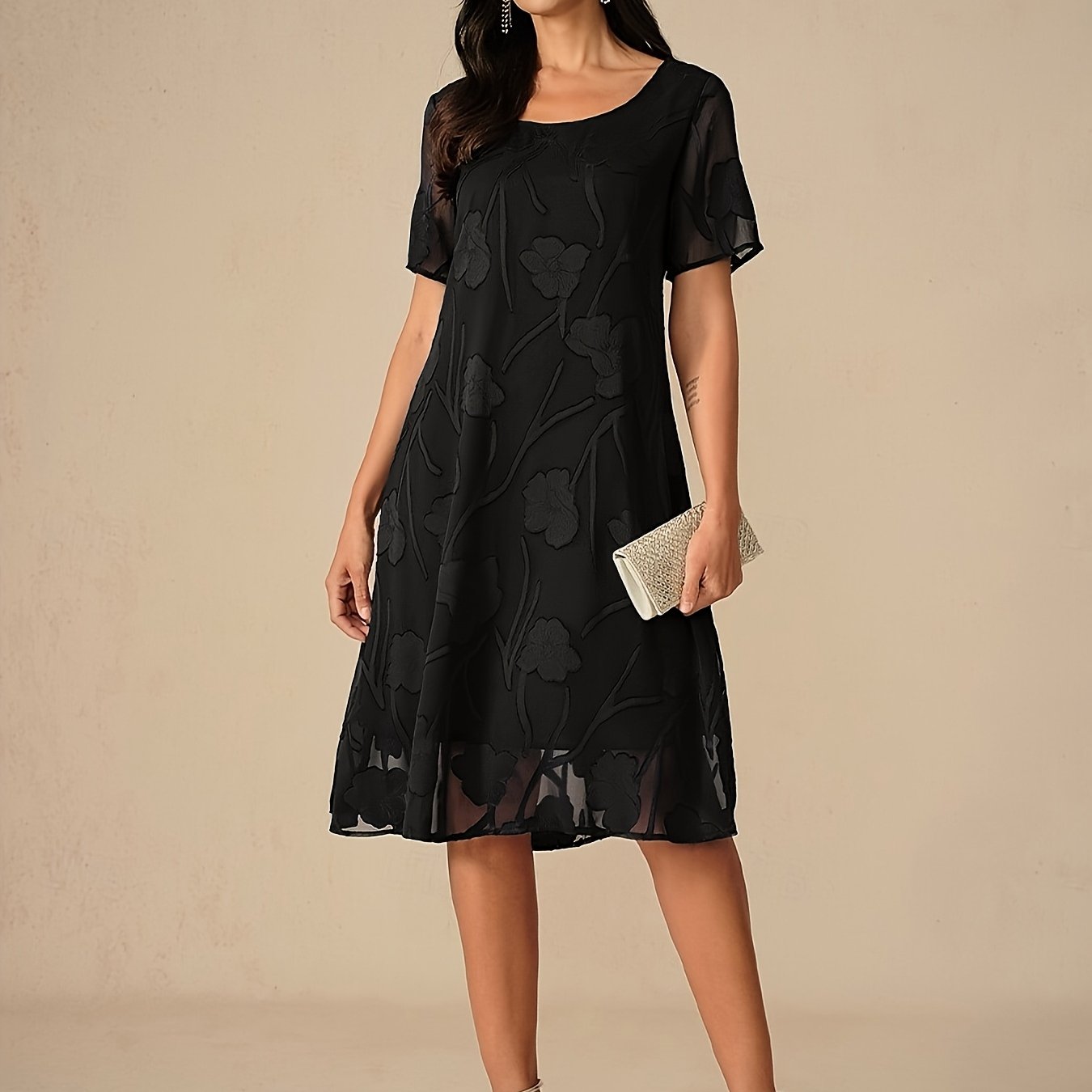 Zoe - Chiffon Knee-Length A-Line Dress