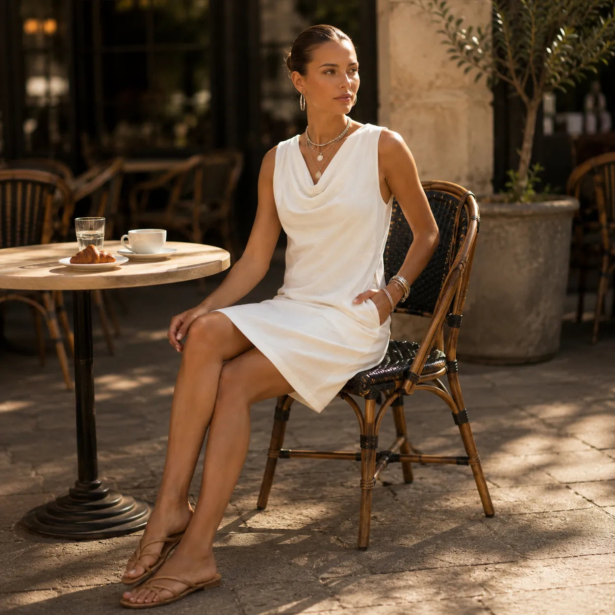 Maya - Slim Fit Cowl Neck Dress