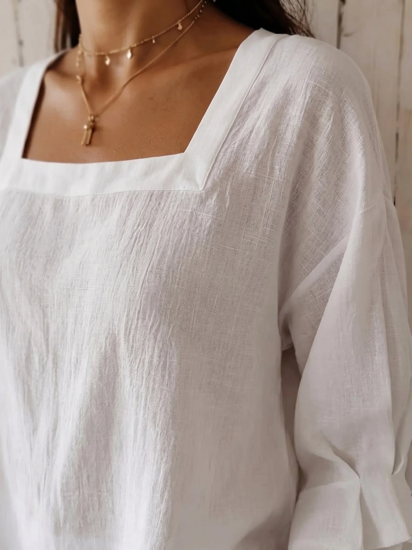 Sabrina - Relaxed Square Neckline Blouse