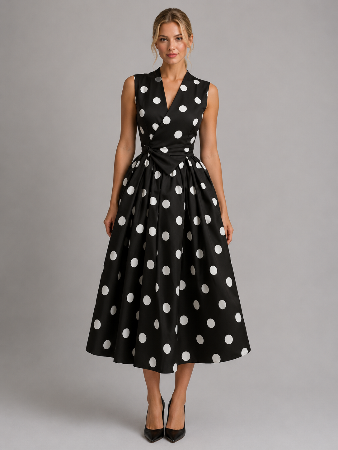 Alison - Polka Dot Midi Dress