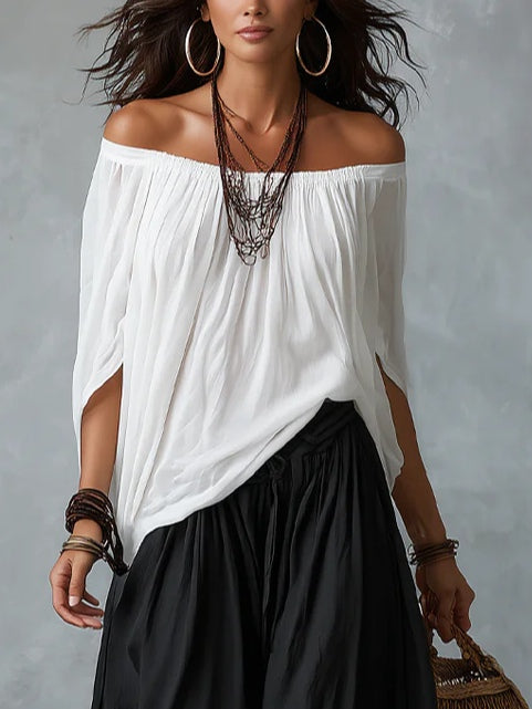 Giselle - Off Shoulder Top and Lantern Pants Two-Piece Set