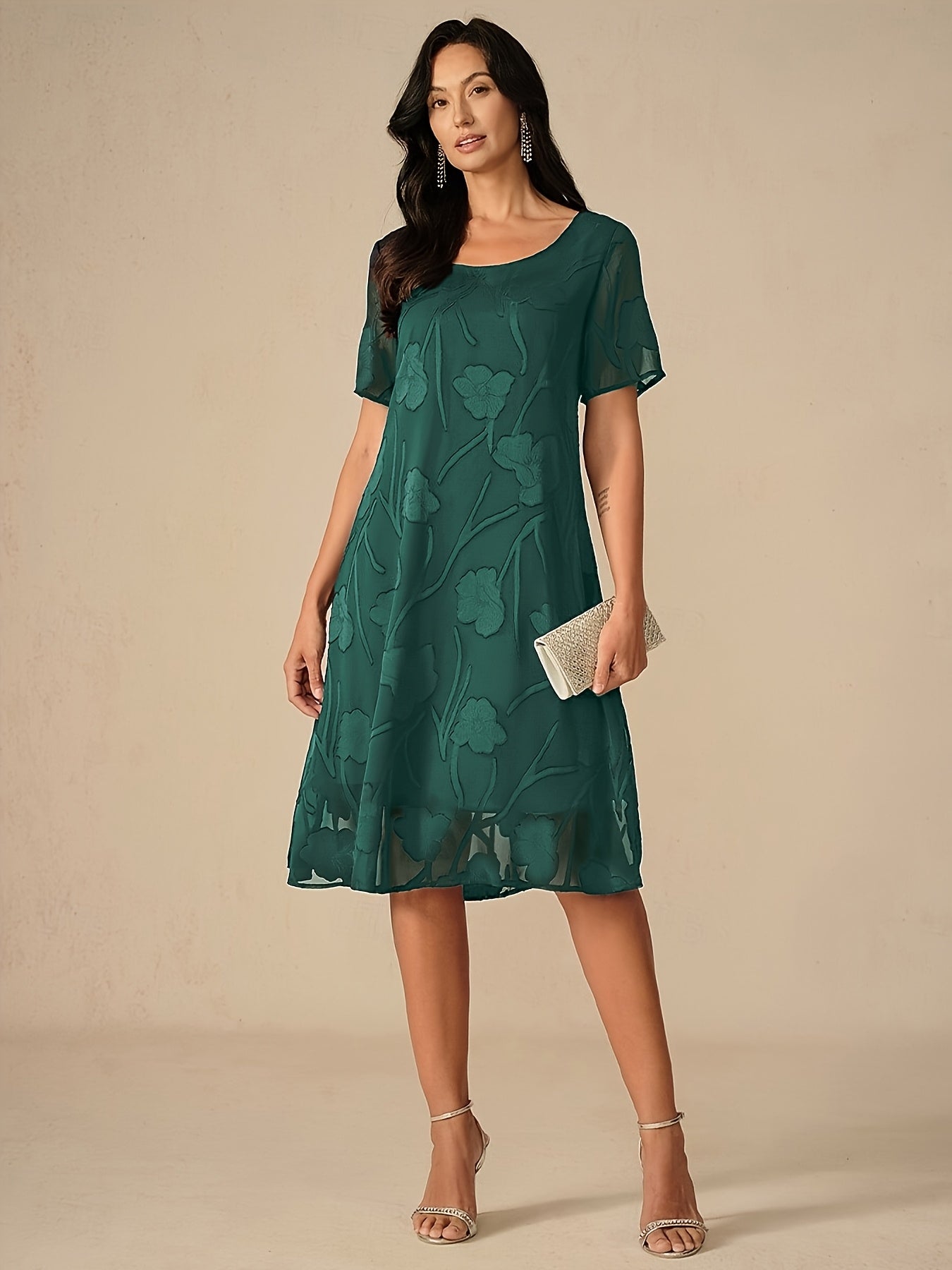Zoe - Chiffon Knee-Length A-Line Dress