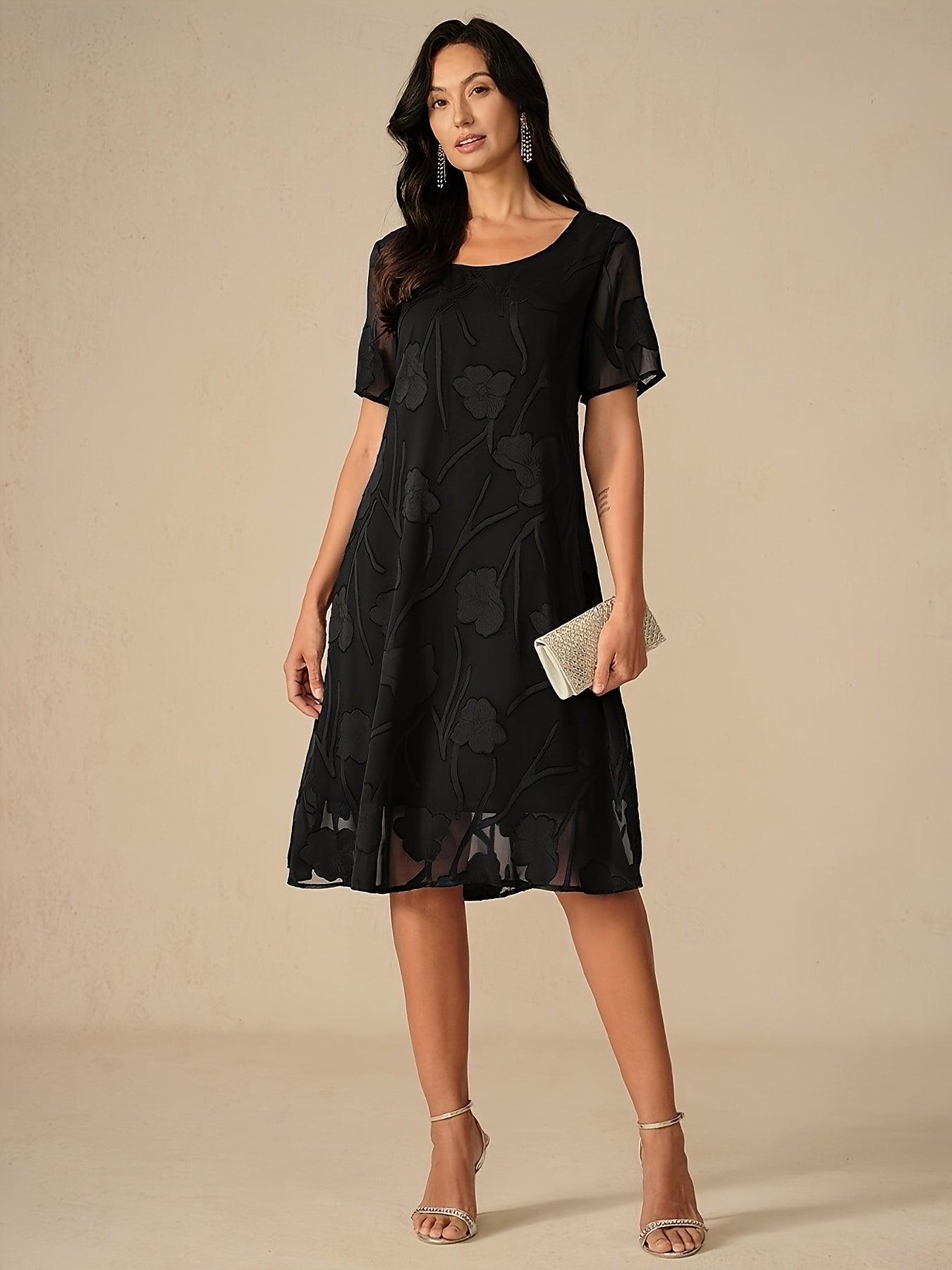 Zoe - Chiffon Knee-Length A-Line Dress