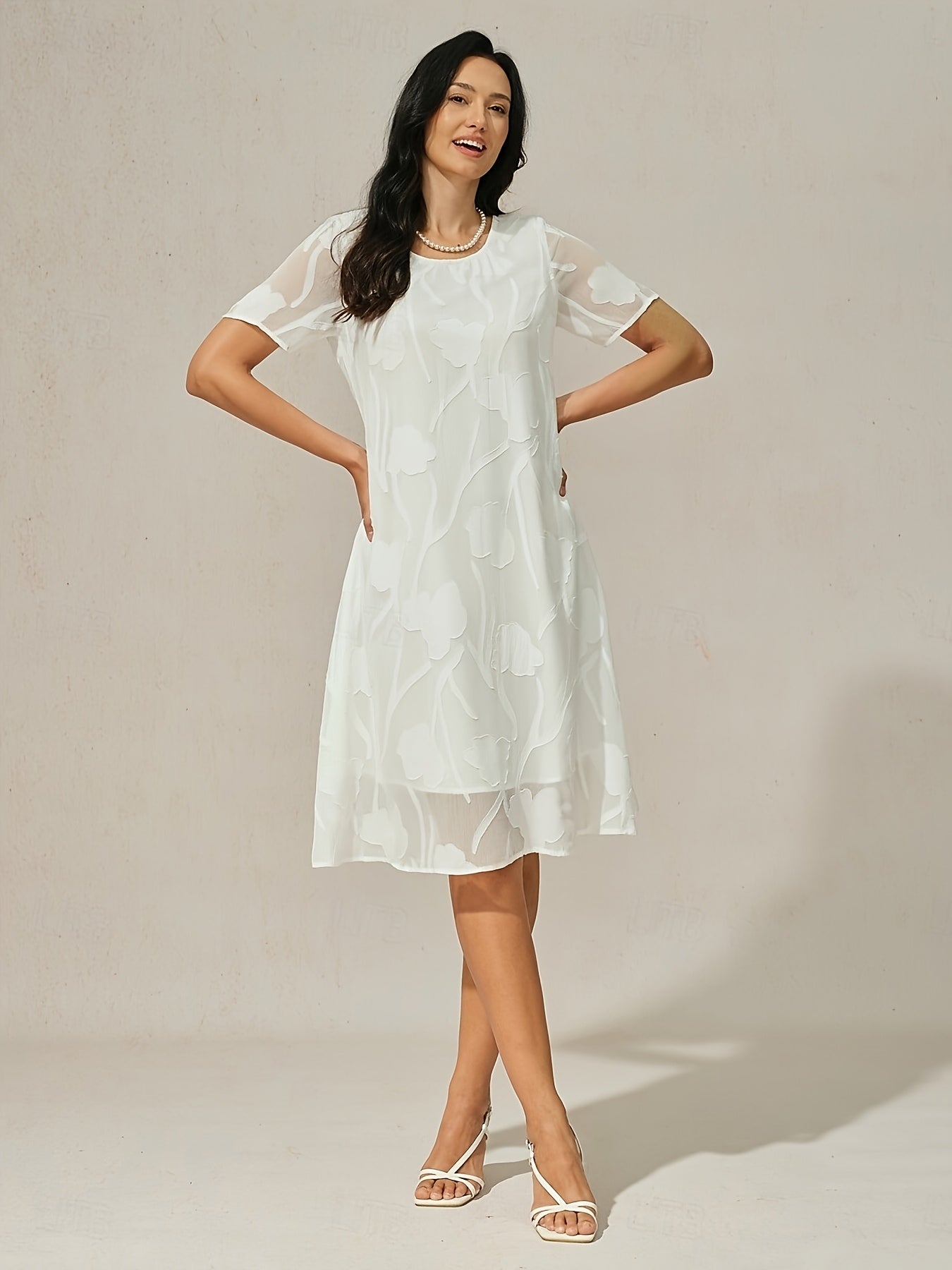 Zoe - Chiffon Knee-Length A-Line Dress
