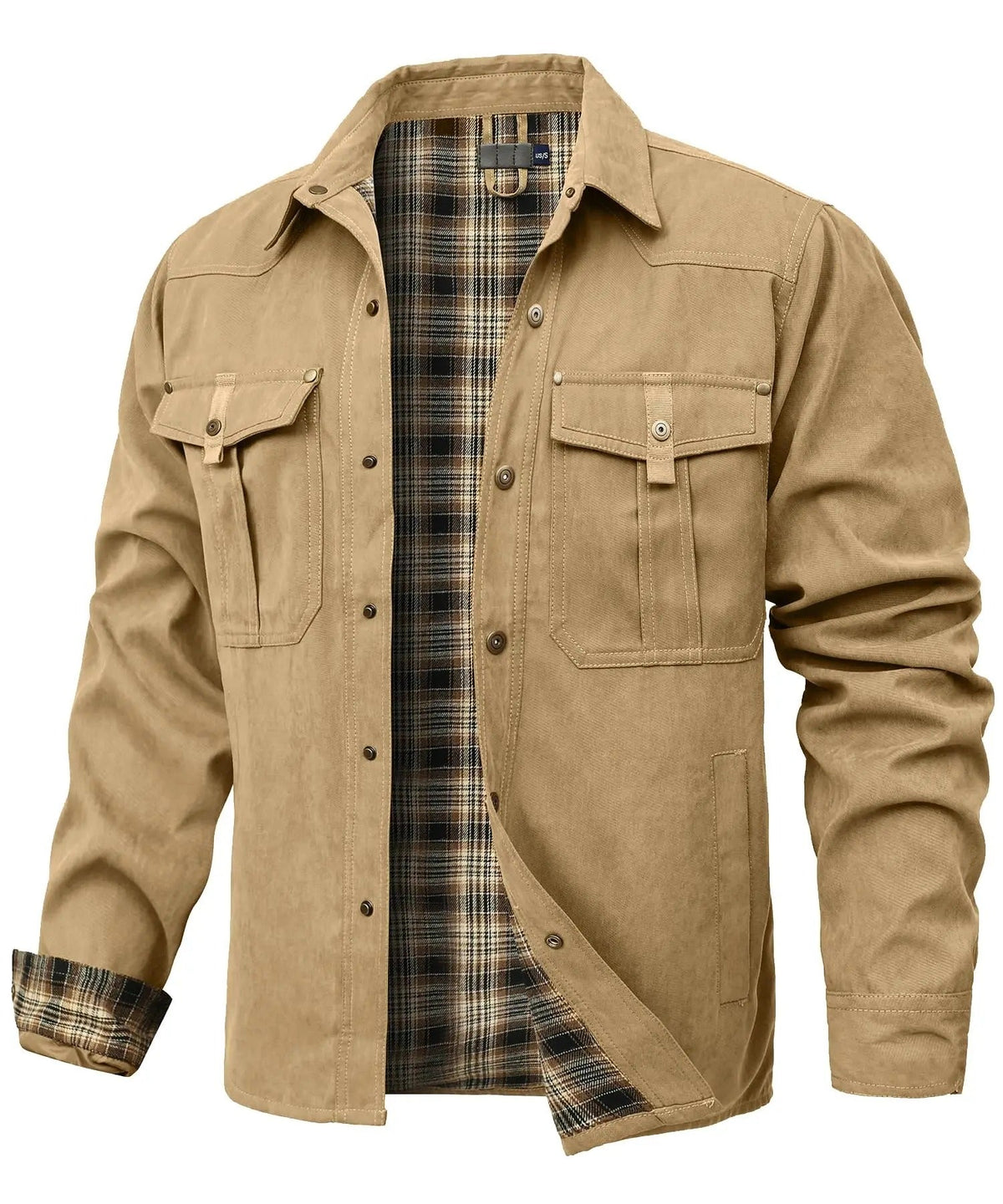 Aston - Casual Plaid Flannel Jacket