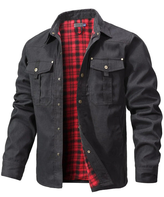 Aston - Casual Plaid Flannel Jacket